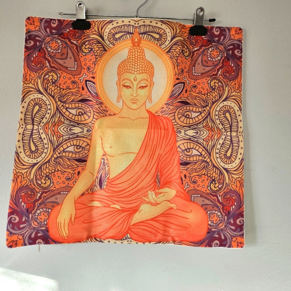 Square Buddha Pillow COVER